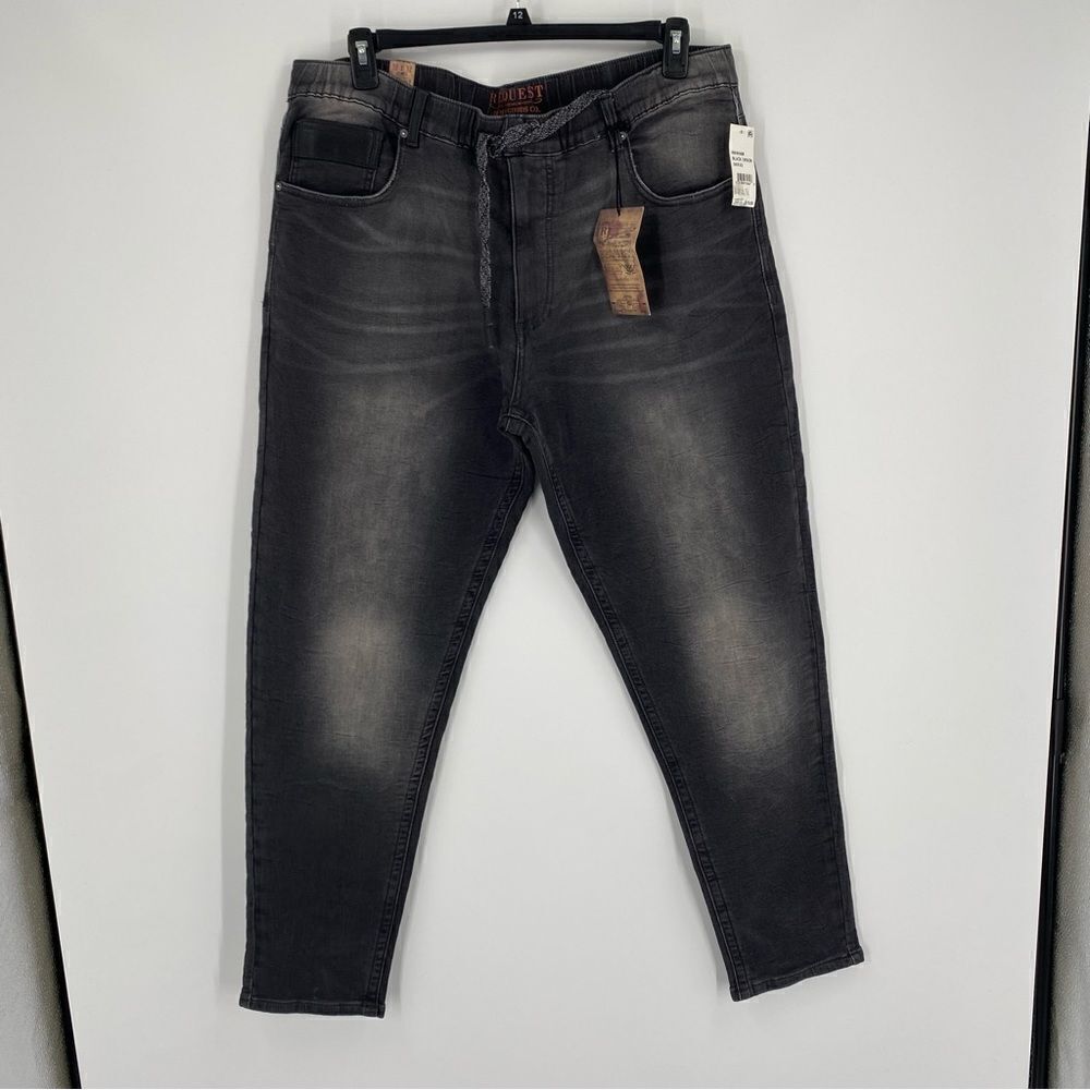 Request Men’s Pull On Drawstring Jogger Denim size 36x32